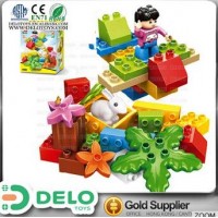 Hecho en china el ms vendido caja de construccin creativa juguete de plstico ladrillos grandes con figura y animal DE0083019
