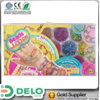 El ms vendido!alta calidad juguetes para las nias kit para hacer pulseras brillantes perlasy cordones trenzados DIY DE0031007