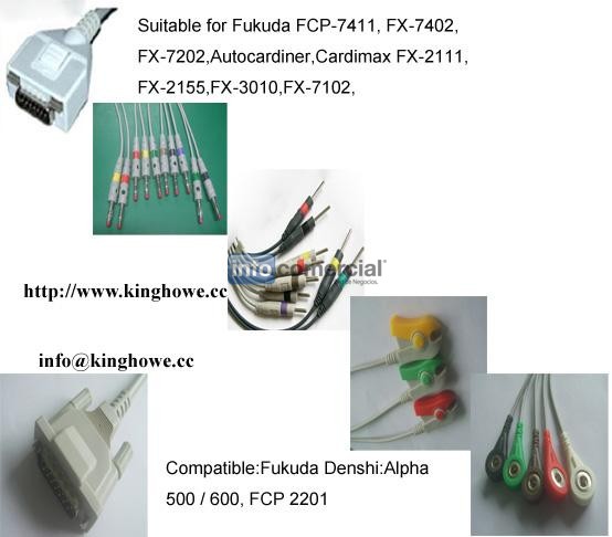 EKG cable for fukuda