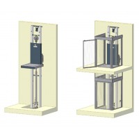 Monta cargas de simples coluna / Plataforma elevadora hydraulica