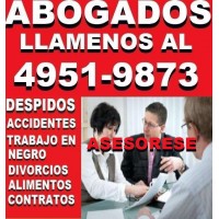 Abogados laborales,abogados,abogados laboralistas,accidentes, despidos,trabajo en negro,en capital,tel.4951-9873,consultas  gratis