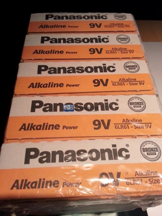 Bateria alkalina de 9V Panasonic made in Belgica