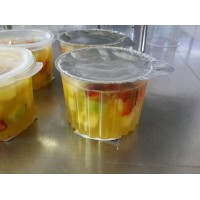 Ensalada de frutas pasteurizadas termoselladas y a granel
