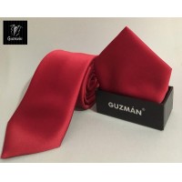 Conjunto corbata y pañuelo rojo