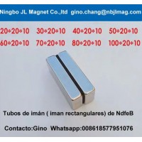 Tubos de iman(imanes rectangulares) 40x20x10mm Neodimio