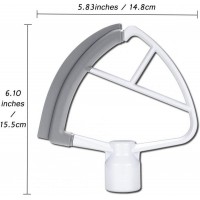 Batidora de borde flexible de 4.5/5 cuartos de galón KitchenAid con cabezal de inclinación, batidora, color blanco