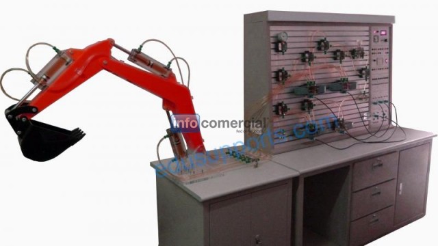 Sistema de capacitación para excavadoras hidráulicas PLC