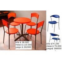 Venta de sillas y mesas de cafeteria