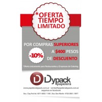 PAPELERA DYPACK - DESCUENTO EXCLUSIVO PARA RESTAURANTES Y EMPRESAS DE CATERING